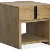 Mor Furniture Sawyer Rectangle End Table In Rustic Caramel