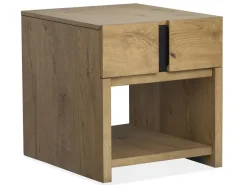 Mor Furniture Sawyer Rectangle End Table In Rustic Caramel