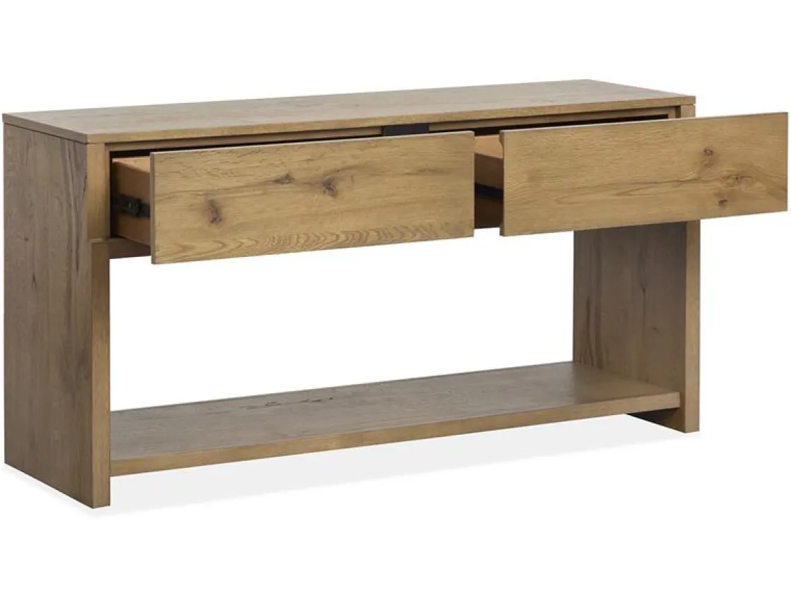 Mor Furniture Sawyer Rectangle Sofa Table In Rustic Caramel