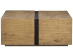 Mor Furniture Sawyer Square Coffee Table In Rustic Caramel
