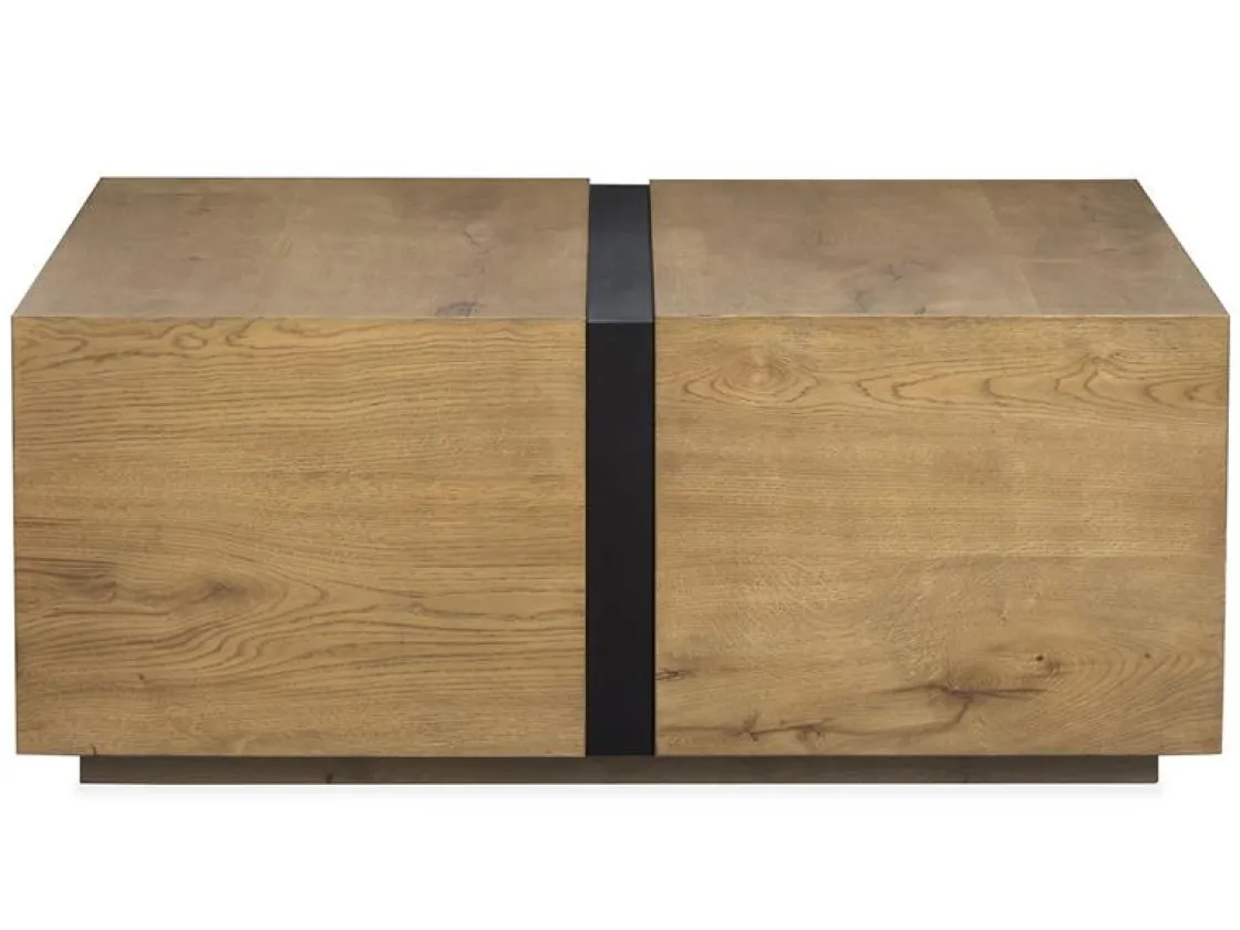 Mor Furniture Sawyer Square Coffee Table In Rustic Caramel