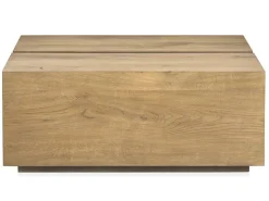 Mor Furniture Sawyer Square Coffee Table In Rustic Caramel