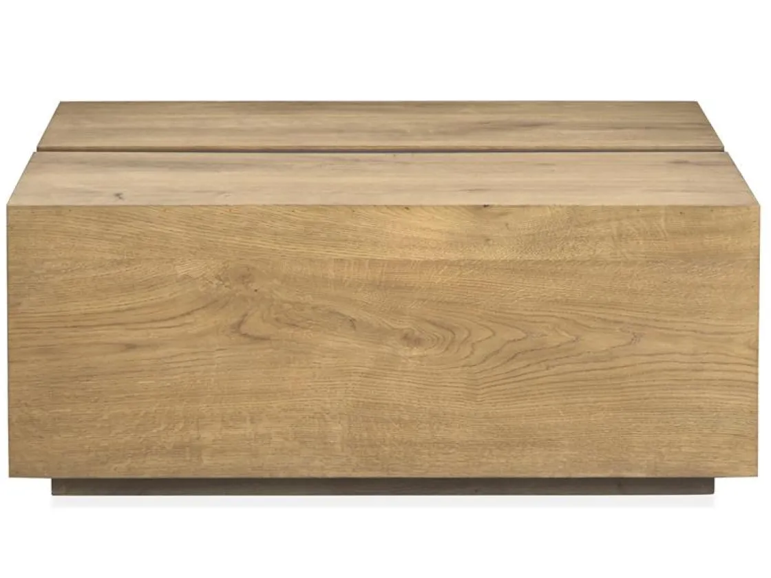 Mor Furniture Sawyer Square Coffee Table In Rustic Caramel
