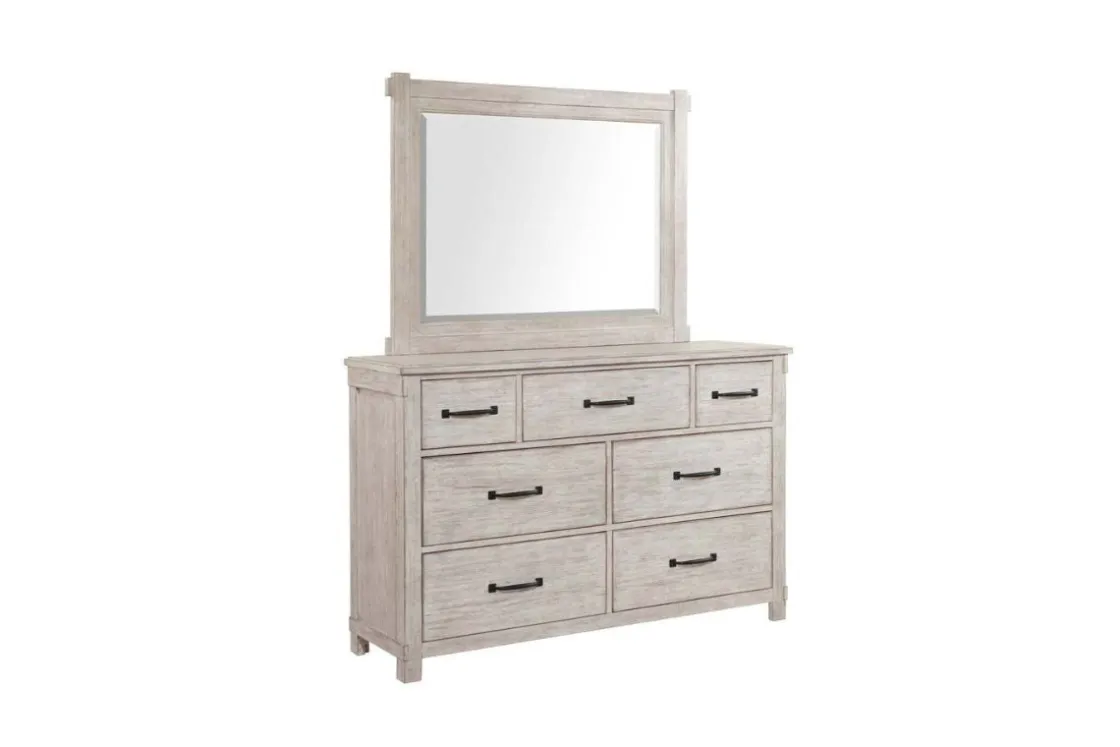 Mor Furniture Scott Storage Bed, Dresser, Mirror & Nightstand In Walnut, Queen