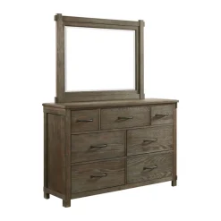 Mor Furniture Scott Storage Bed, Dresser, Mirror & Nightstand In Walnut, Queen