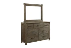 Mor Furniture Scott Storage Bed, Dresser, Mirror & Nightstand In Walnut, Queen