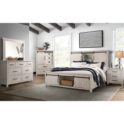 Mor Furniture Scott Storage Bed In Walnut, Queen