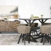 Mor Furniture Sequoia Bar Height Dining Table, 4 Stool & Bench In Espresso