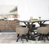 Mor Furniture Sequoia Counter Height Dining Table & 6 Stools In Espresso