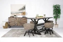 Mor Furniture Sequoia Counter Height Dining Table & 4 Stools In Espresso
