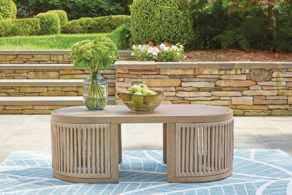 Mor Furniture Serena Shores Outdoor Coffee Table In Beige