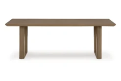Mor Furniture Serene Bay Outdoor Dining Table & 4 Arm Chairs In Dark Brown