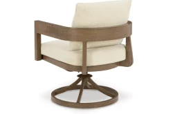 Mor Furniture Serene Bay Outdoor Dining Table & 6 Arm Chairs In Dark Brown