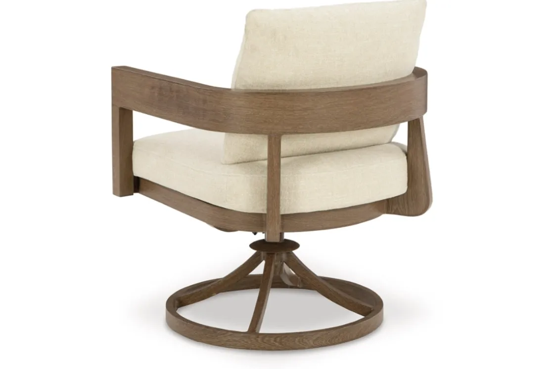 Mor Furniture Serene Bay Outdoor Dining Table & 6 Arm Chairs In Dark Brown