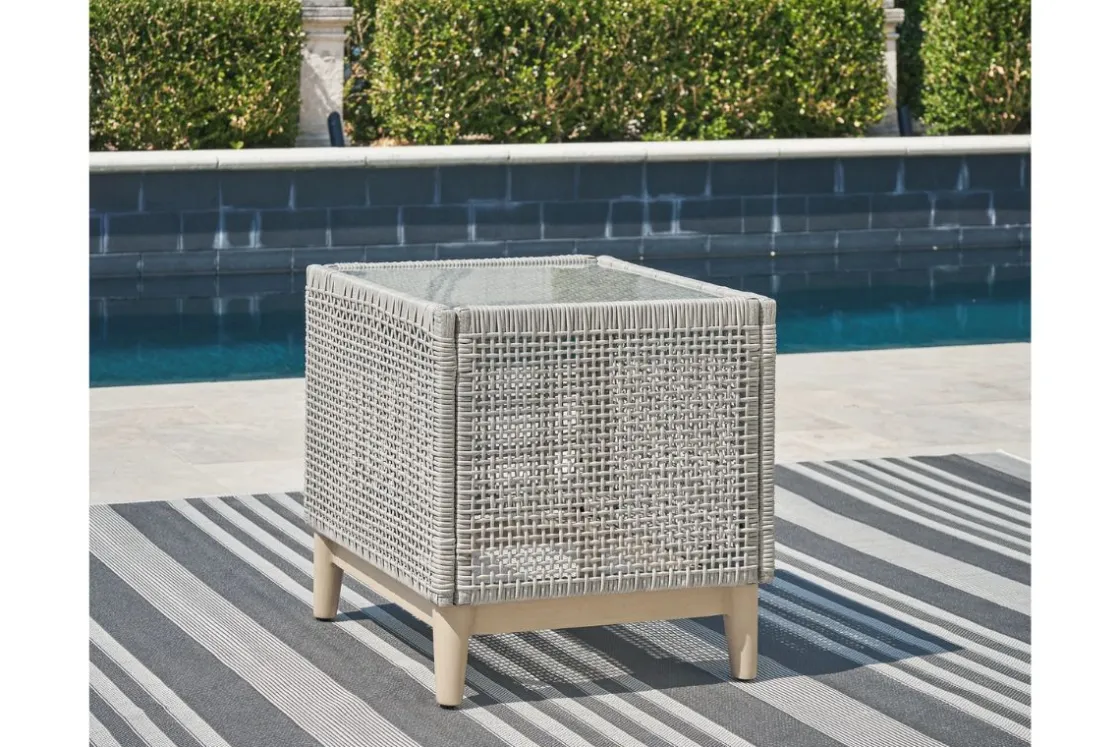 Mor Furniture Seton Creek Outdoor End Table In Gray