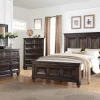 Mor Furniture Sevilla Panel Bed, Dresser, Mirror & Nightstand In Walnut, Queen