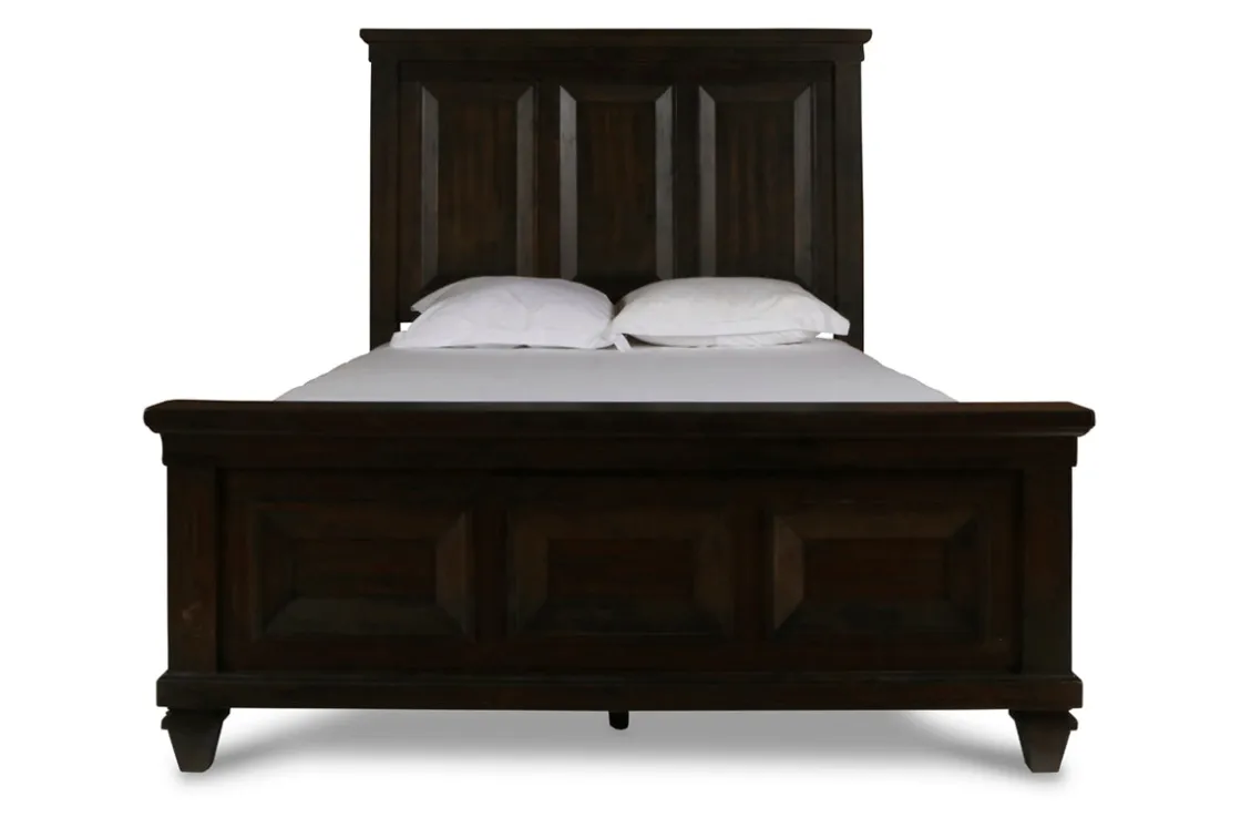 Mor Furniture Sevilla Panel Bed, Dresser, Mirror & Nightstand In Walnut, Queen