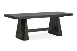 Mor Furniture Shelby Pedestal Dining Table, 4 Side Chairs & Bench In Dark Brown