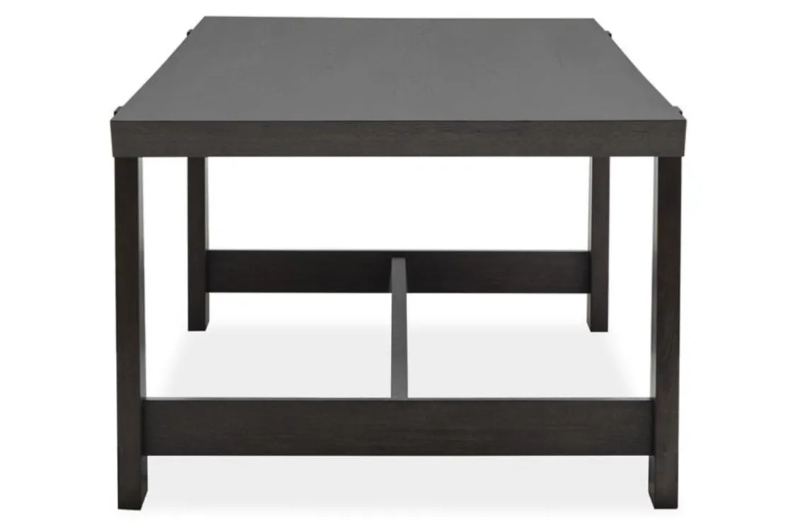 Mor Furniture Shelby Trestle Dining Table, 4 Wood Back Chairs & 2 Upholstered Chairs In Coffee Bean