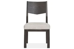 Mor Furniture Shelby Trestle Dining Table, 4 Wood Back Chairs & 2 Upholstered Chairs In Coffee Bean
