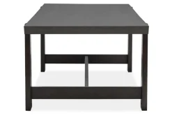 Mor Furniture Shelby Trestle Dining Table, 4 Wood Back Chairs & Bench In Coffee Bean