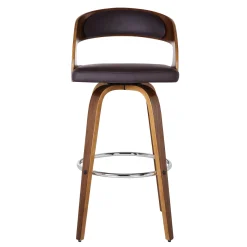 Mor Furniture Shelly Counter Height Swivel Stool In Black & Gray