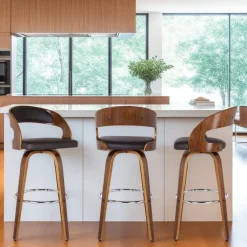 Mor Furniture Shelly Counter Height Swivel Stool In Black & Gray