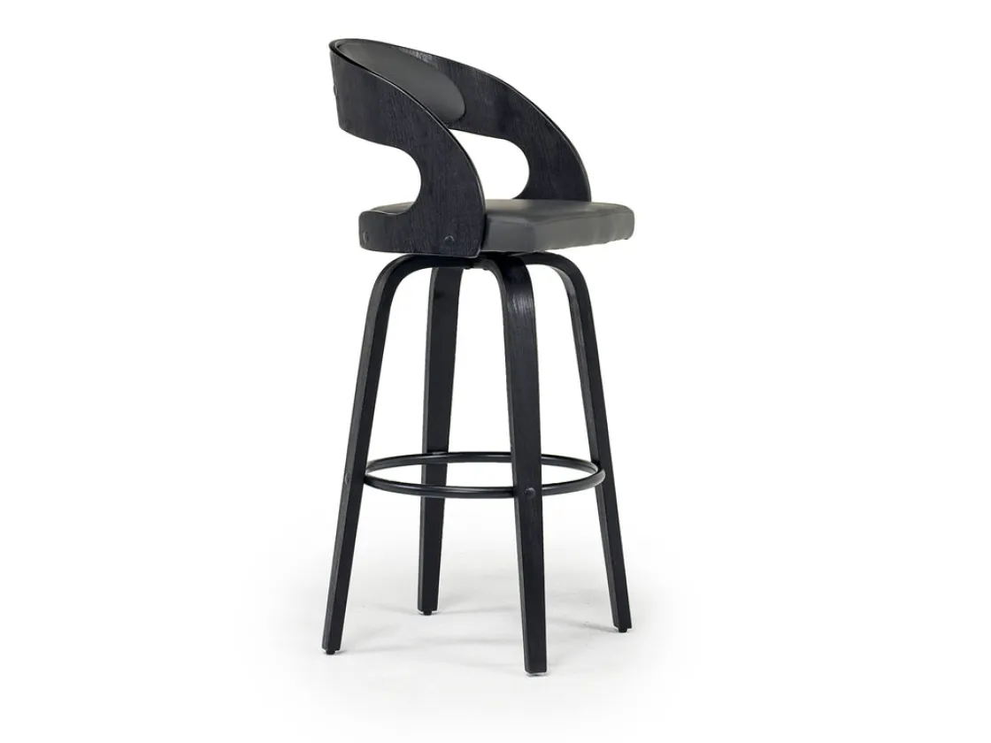 Mor Furniture Shelly Swivel Barstool In Black & Gray