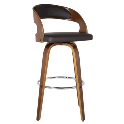 Mor Furniture Shelly Swivel Barstool In Black & Gray