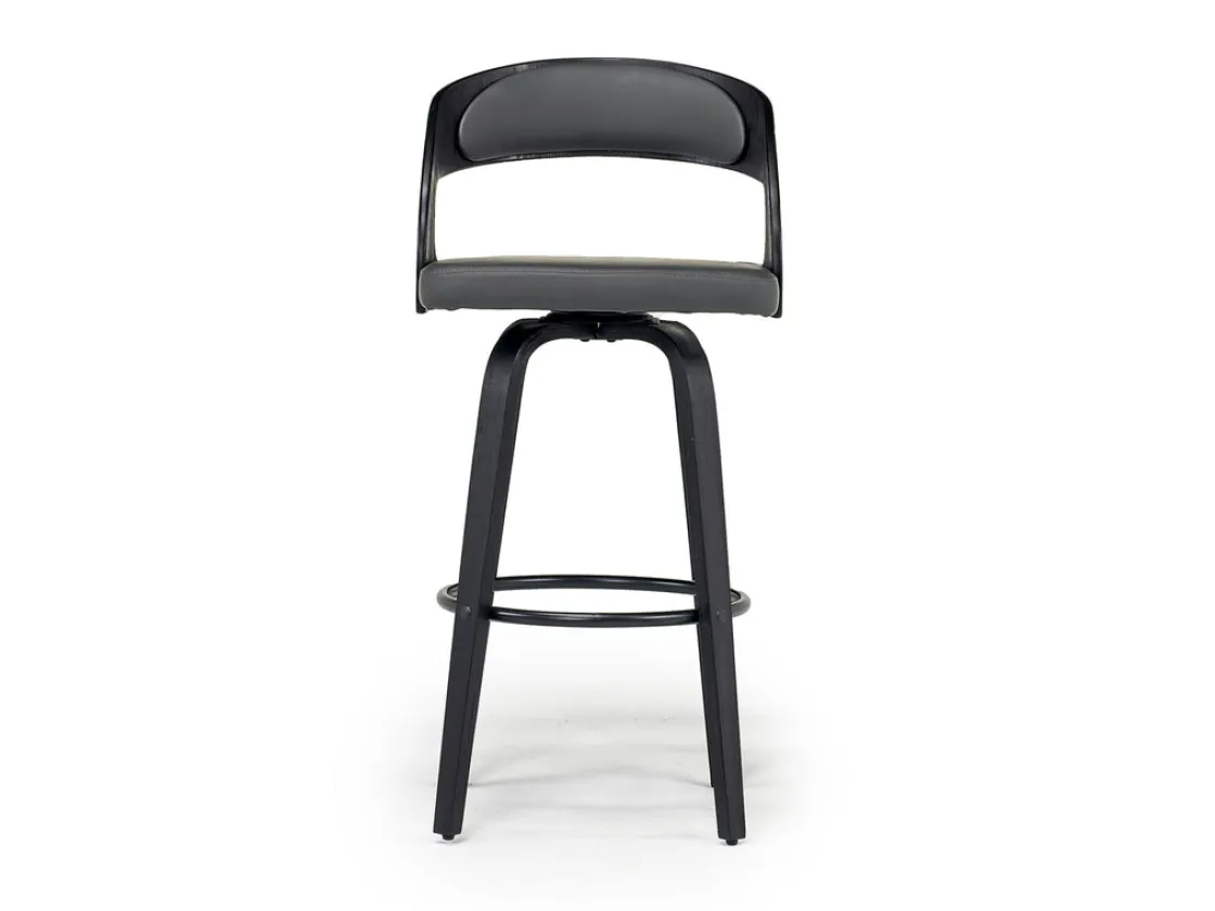 Mor Furniture Shelly Swivel Barstool In Black & Gray