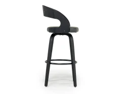 Mor Furniture Shelly Swivel Barstool In Black & Gray