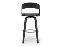 Mor Furniture Shelly Swivel Barstool In Black & Gray