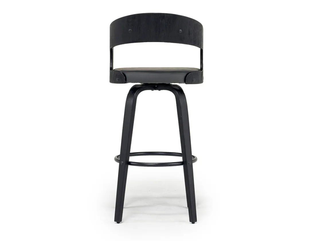 Mor Furniture Shelly Swivel Barstool In Black & Gray