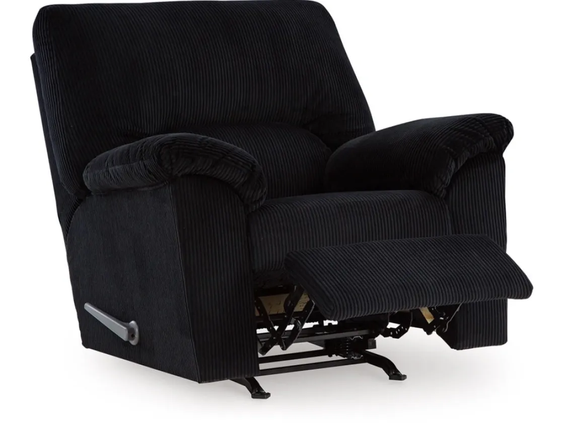 Mor Furniture Simple Joy Rocker Recliner In Onyx