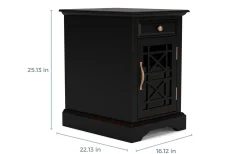 Mor Furniture Skyy Chairside Table In Black