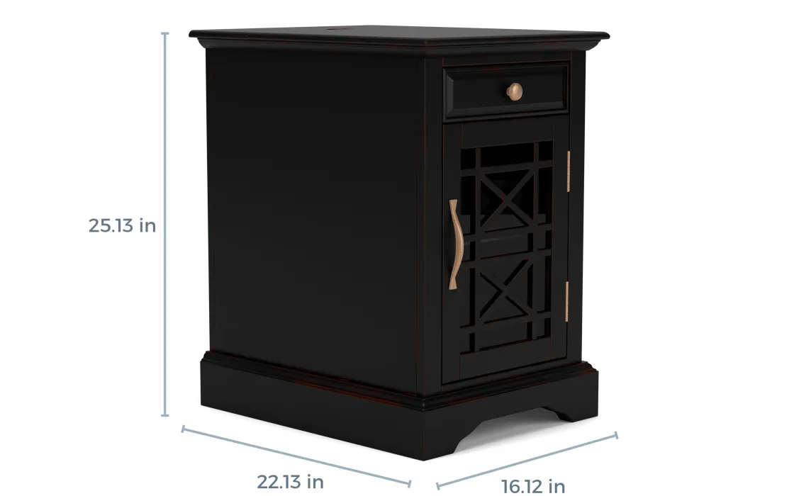 Mor Furniture Skyy Chairside Table In Black