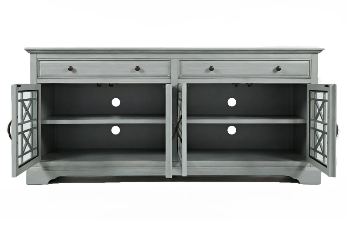 Mor Furniture Skyy Media Console In Gray, 70 Inch