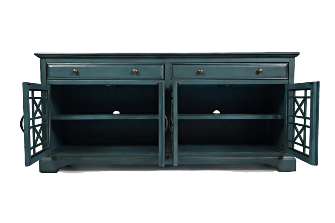 Mor Furniture Skyy Media Console In Gray, 70 Inch