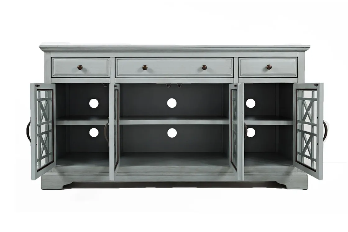 Mor Furniture Skyy Media Console In Gray, 70 Inch