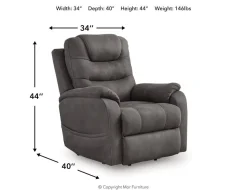 Mor Furniture Snowfield 2 Power Lift Chair In Gunmetal