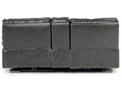 Mor Furniture Sofia 3 Power Console Loveseat In Brown Leather