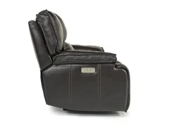 Mor Furniture Sofia 3 Power Recliner In Brown Leather