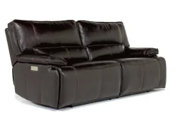 Mor Furniture Sofia 3 Power Sofa In Brown Leather