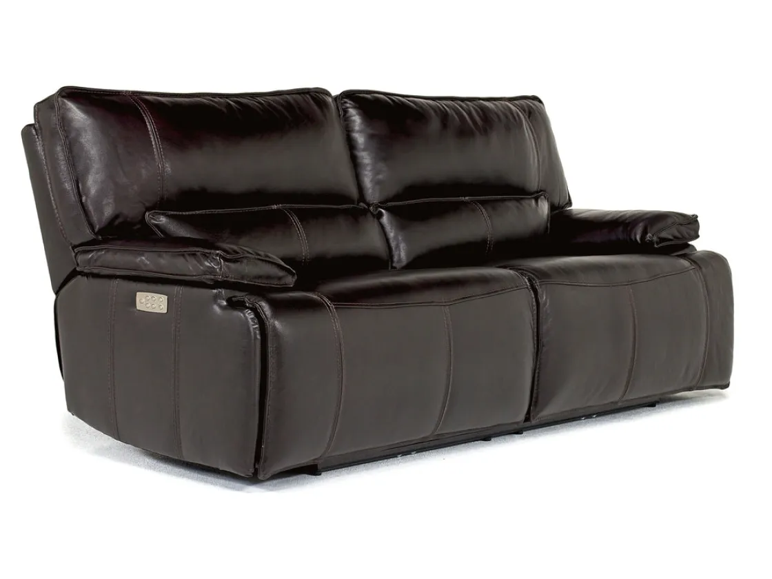 Mor Furniture Sofia 3 Power Sofa In Brown Leather