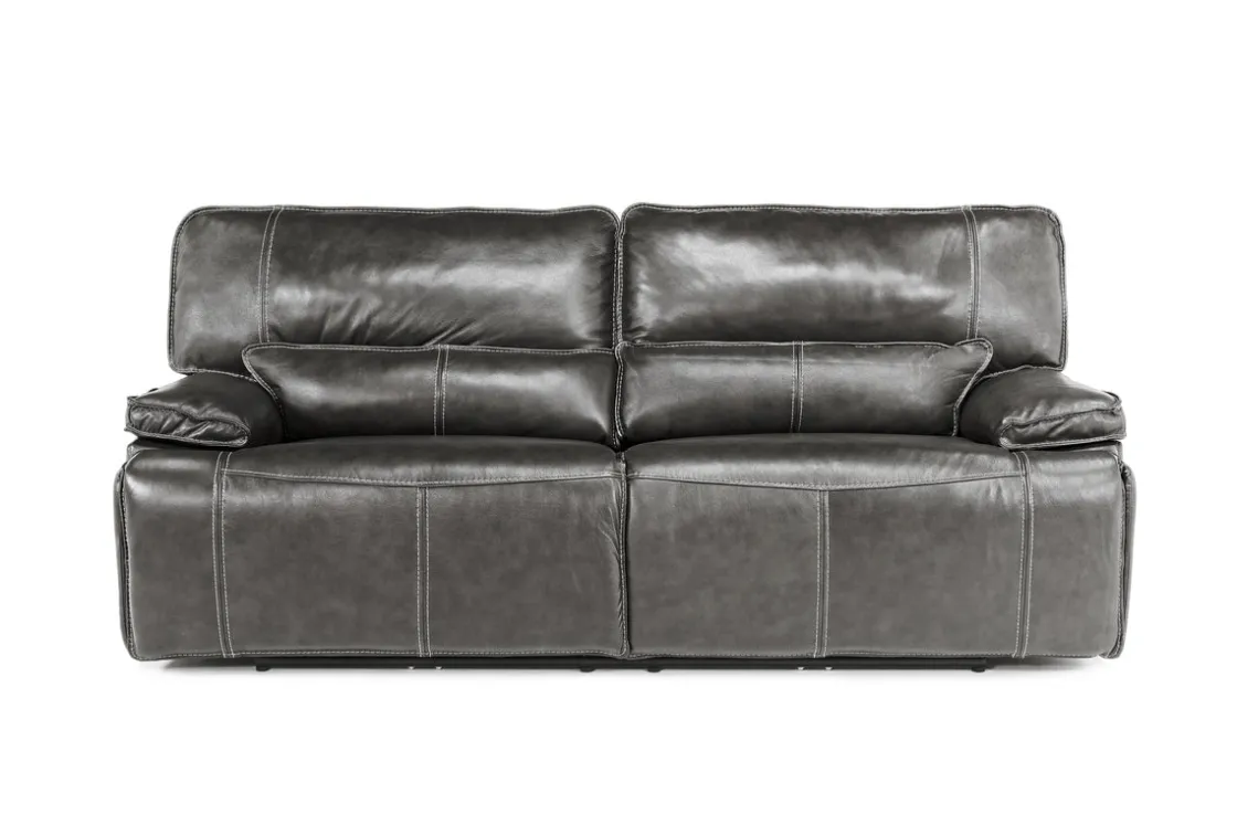 Mor Furniture Sofia 3 Power Sofa In Brown Leather
