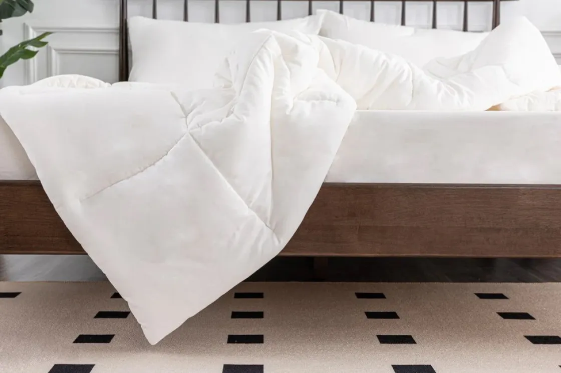 Mor Furniture Soft Washed Down Alternative Comforter In Gray, Queen