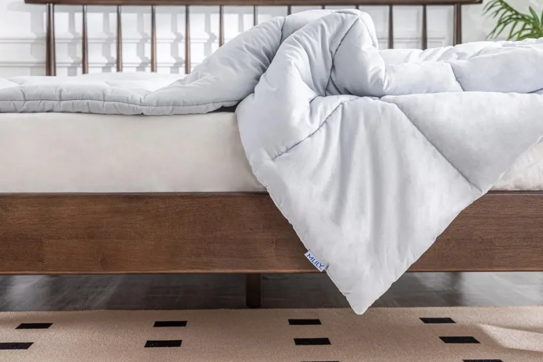 Mor Furniture Soft Washed Down Alternative Comforter In Gray, Queen