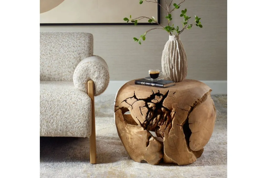 Mor Furniture Sola Outdoor Round End Table In Natural