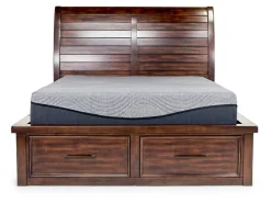 Mor Furniture Sonora Sleigh Bed W/ Storage In Brown, Queen