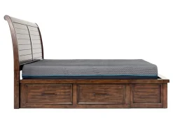 Mor Furniture Sonora Sleigh Bed W/ Storage In Brown, Queen
